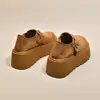 Nuevos Zapatos Casuales de Suela Gruesa de Otoño para Mujer, Mocasines sin Cordones, 2026, que Aumentan la Altura, Perezosos, Retro, Feos-Bonitos, para Personas Bajas
