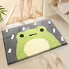 Alfombrilla antideslizante para baño, alfombrilla de puerta de inodoro de Shiba Inu de dibujos animados para dormitorio, alfombra de mascota aterciopelada, alfombrilla de suelo absorbente para baño