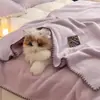 Manta Nueva de Lana de Oveja, Manta Cálida de Felpa, Manta para Siesta en la Oficina, Manta Chal Multifuncional, Manta Cubierta Individual/Doble, Manta para Dormir