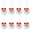 2026 Natal Bolas Coloridas de Pelo Falso de Coelho DIY Enfeites de Decoração para Árvore de Natal Feriado Bola de Pelúcia Transfronteiriça Novo Produto