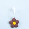 Colgante de Taza de Agua de Goma Suave de PVC Colgante de Flor Colorida Dopamina Llavero DIY Adorno de Flor Pequeña