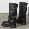 Botas acima do joelho para mulheres, novo estilo primavera e outono 2026, botas de perna de calça, botas estilo cowboy western, botas longas, botas de montaria de cano alto