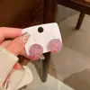 Brincos Coloridos de Flores para Primavera e Verão, Super Estilo Fada, Brincos Redondos em Forma de Coração Coloridos tipo Doce, o Mesmo Estilo Usado por Influenciadoras