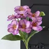 7 tulipanes artificiales de película, decoración exterior de alta gama, flores artificiales para paisajismo, arreglos de boda, arreglos florales