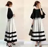 Novo Vestido Redondo Estilo Japonês com Mangas Fluidas e Design Patchwork