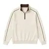 Sudadera con media cremallera cepillada estilo europeo transfronteriza para hombre 2026 Otoño/Invierno Nueva moda casual capa base sudadera de manga larga para hombre