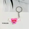 Chaveiro de Borracha Macia Formato Coração Amoroso Desenho Animado Anime Estrela Casal Bolsa Mochila Pingente Acessórios Em Estoque Atacado