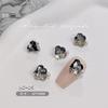 Ano novo on-line celebridade manicure handmade cinza série usar unha tridimensional diamante incrustado zircão pérola pilha diamante unhas adesivos joias