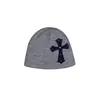 Gorro de Punto Jacquard Cruzado Retro Y2K Nuevo de Otoño e Invierno Estilo Oscuro Ins Artículo de Moda de Nicho Gorro para el Frío