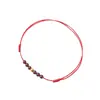 Tornozeleira de Corda Vermelha Trançada com Granadas Par de Melhores Amigos Cor da Corda Que Mantém a Cor Contas Douradas Estilo Coreano Pulseira Simples Pulseira de Celebridade da Internet
