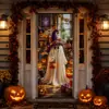 Adesivos de decoração para portas e janelas de cozinha e quarto de Halloween, estilo bruxa, à prova d'água, resistentes a óleo, sem resíduos, adesivos de parede para fundo de festa
