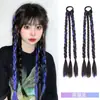 Trenzas Boxeadora Cola de Caballo Alta para Mujeres con Cabello Largo, Dreadlocks Dulces y Cool de Chica, Trenzas Largas con Mechas, Trenzas de Celebridad de Internet, Cola de Caballo Falsa