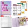 Caderno de folhas soltas A5 Cross-border Explosions com senha de bloqueio para casais, desafio de economia de 100 dias, caderno de folhas soltas para economizar dinheiro