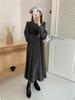Moda Casual Elegante de Otoño e Invierno Conjunto de Punto para Mujer Vestido Chaleco Holgado Perezoso Conjunto de Dos Piezas