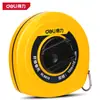 Cinta métrica de fibra recubierta Deli, impermeable, 50 m, resistente al desgaste, cinta métrica suave, regla medidora, regla de caja Dl9850Z