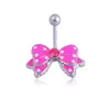 Colgante de lazo de acero inoxidable, piercing para el ombligo, piercing para el ombligo, joyería para piercings.