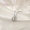Collar Brillante Xinghe de Temperamento Colgante Exquisito de Montura de Estrella Piedra Lunar Estrella Destello Estrella Cadena Alta para Clavícula para Mujeres