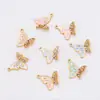 Transfronterizo Nuevo Acero Inoxidable Goteo de Aceite Mariposa Vintage DIY Collar Pulsera Joyería Accesorios Colgante Patrón Animal