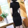 Nuevo Vestido Profesional de Verano para Mujer de Dos Piezas Falsas de Manga Corta para Esteticista Hotel Joyería Ropa de Trabajo