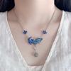 Colar com pingente personalizado e corrente de clavícula de prata 925 Phoenix, estilo retrô, feminino, joia com pingente personalizado, presente de aniversário