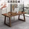 Escritorio de madera maciza, tablero rectangular de madera maciza, escritorio de oficina para jefe, escritorio de estudio infantil engrosado