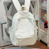 Alta Apariencia Nueva 2026 Nylon Ligero Mochila Escolar Estilo Coreano Serie Mori Mochila para Estudiante Simple Casual Versátil