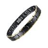 Pulseras Europeas y Americanas de Acero Inoxidable para Hombres, Pulseras Budistas Magnéticas de Energía Japonesas y Coreanas, Joyería de Acero de Titanio para Mujeres, Estilo de Pareja