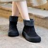 Sapatos de couro de algodão descascado vintage casual Baotou sola grossa botas curtas de dois usos outono e inverno novas botas de algodão com manga forrada de lã