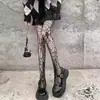 Medias de Red Halloween Transfronterizas Europeas y Americanas Medias de Araña Calavera Calabaza Murciélago Estilo Punk Gótico Oscuro