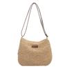 Bolso bandolera informal de paja, nuevo bolso de verano sencillo y portátil, bolso tejido, bolso de playa para vacaciones en la playa, bolso de mujer combinable