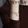 Pulseira de Borboleta Retro Exquisita Vazada Gelo Triturado Micro-Incustada com Zircônia Moda Luxo Leve Nicho Alta Qualidade Joia Versátil