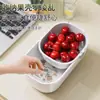 Herramienta Mágica para Personas Perezosas para Comer Semillas de Girasol, Bandeja de Frutas para Mesa de Café de Sala de Estar, Caja de Almacenamiento de Bocadillos para el Hogar, Caja de Frutas Deshidratadas, Cesta de Frutas con Drenaje de Doble Capa