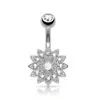 Amazon Ebay Aliexpress Más Vendido Set de 9 Piezas de Piercing de Ombligo Anillos de Ombligo de Zirconia de Doble Extremo Joyería de Piercing de Acero Inoxidable