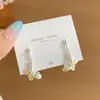 Conjunto de Pendientes de Mariposa Mágica de Colores de Verano para Mujer con Aguja de Plata, Pendientes Exquisitos de Estrella Pequeña con Gota de Aceite Dopamina
