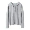 Camisa Básica de Terciopelo Cachemir Baicai Otoño e Invierno Nueva para Mujer, Manga Larga, Botones, Estilo Elegante, Corte Holgado, Suéter Pulóver Adelgazante