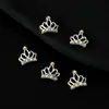 Joyería para Uñas de Aleación Corona Super Brillante Lujo Diamante Aleación Incrustada Base Plana Accesorios Diamante Funda para Teléfono Móvil Joyería para Pasador de Pelo