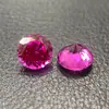 Pedras Preciosas Coloridas Cultivadas, Pedras Preciosas Coloridas Redondas, Rubi, Safira, Padparadscha, Joias Sintéticas Criadas em Laboratório