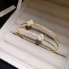 ¡Pulsera apilable de diamantes de colores! Pulsera de Calabaza con Circonita Chapada en Oro Real Estilo Coreano Estilo ins Pulsera Diseño de Nicho Joyería de Mano para Mujeres