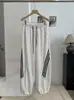 KEKEZOON Estilo Coreano Deportivo Pantalones de Chándal con Cordón Cintura Elástica Retazos Rayados para Mujer Otoño Puños en Tobillo Pantalones Largos 8933