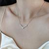 Collar Casual de Perlas Shijia en Forma de V Cadena para Clavícula para Mujer Plata Esterlina 925 Moda Popular Collar Popular Venta Directa de Fábrica