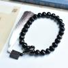 Pulsera de Cuerda de Mano de Semilla de Bodhi Sol Cuentas de Buda Raíz de Bodhi Mil Ojos Oro Fino Plata Fina Semilla de Bodhi Pulsera Tirar Tela Linda Tela