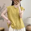 Tops sin mangas para mujeres de mediana edad y mayores, nuevo estilo 2026, camisas casuales holgadas, camisetas de verano elegantes para madres, efecto adelgazante