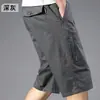 Pantalones de Trabajo para Hombre, Corte Holgado, Tallas Grandes, Estilo Papá, Shorts Casuales de Algodón de Verano de Longitud Media, Shorts para Hombre