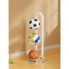 Rack de Armazenamento para Basquete Doméstico Interno Simples de Chão Dobrável Rack de Armazenamento para Futebol Vôlei Rack de Armazenamento para Bolas Infantis