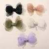 Estilo Francés de Dama Pequeño Fresco Borde Quemado Malla Multicapa Lazo DIY Accesorios para el Cabello Hechos a Mano Tocado Accesorios para la Ropa