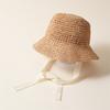 Chapéu de Renda com Cadarço para Crianças Verão Protetor Solar Proteção UV Praia Férias Dobrável Crochê Palha Chapéu Tendência para Bebês Meninos e Meninas