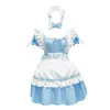 Fantasia de Empregada Japonesa Miracle Nuan Nuan Anime Cosplay Costume Vestido Lolita Tamanho Grande Empregada