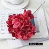 Buquê de flor de hortênsia artificial tipo pirulito para decoração de cena, pequeno buquê de hortênsia artificial de alta qualidade para casamentos, flores artificiais