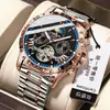 Reloj POEDAGAR nuevo para hombre, moderno y lujoso, reloj mecánico totalmente automático, popular en transmisiones en vivo y plataformas de comercio exterior