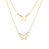 Collar de Mariposa de Doble Capa Minsheng Cadena para Clavícula para Mujer Diseño Nicho de Lujo Ligero ins Nueva Joyería 2022